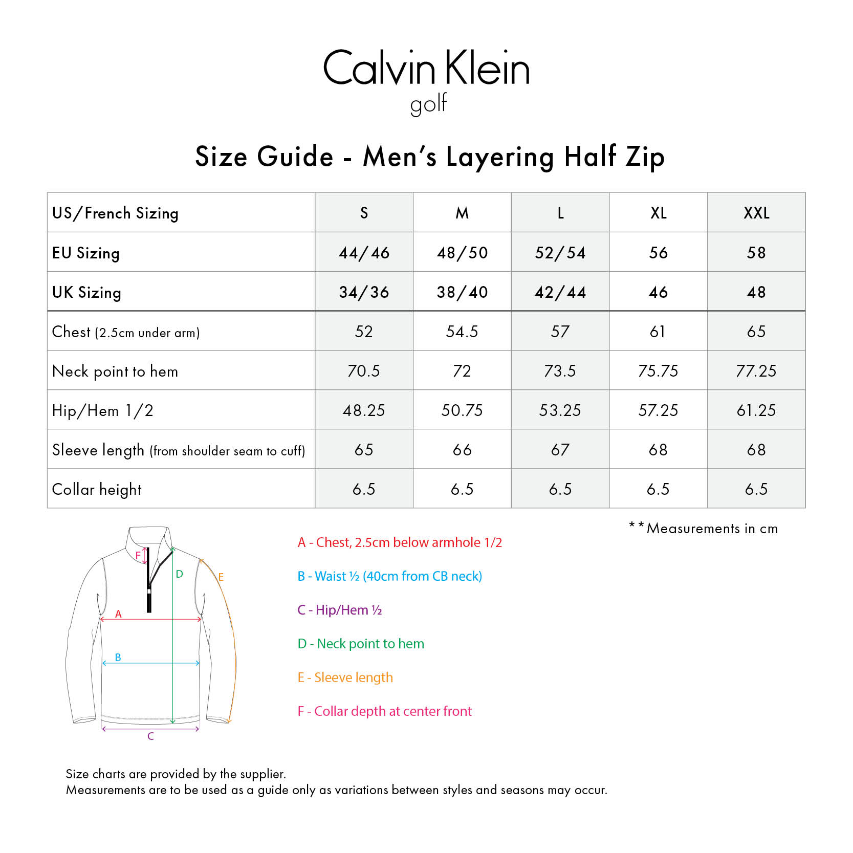 calvin klein-jumpers-mens size chart